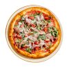 Cheese bacon pizza